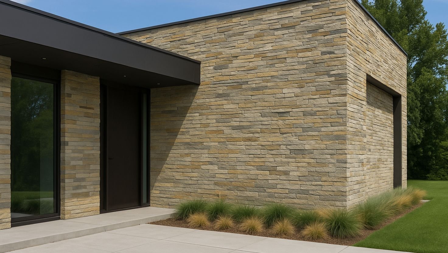 Stone cladding and exterior facade application